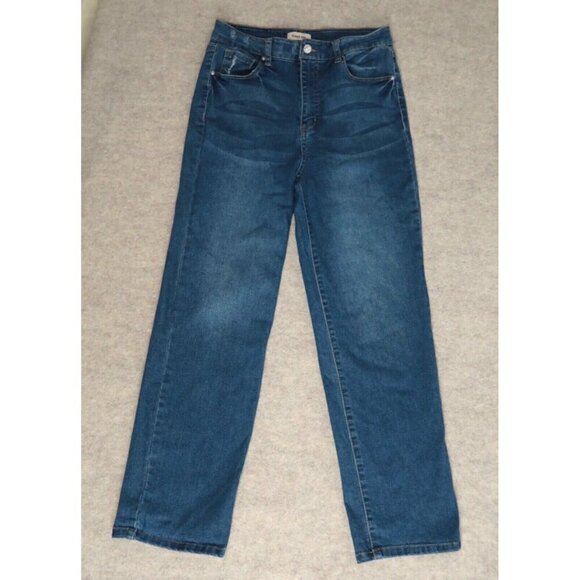 C'EST TOI Black Label Jeans High Rise Distressed Straight Leg Denim Women's 9/28 - Picture 1 of 13